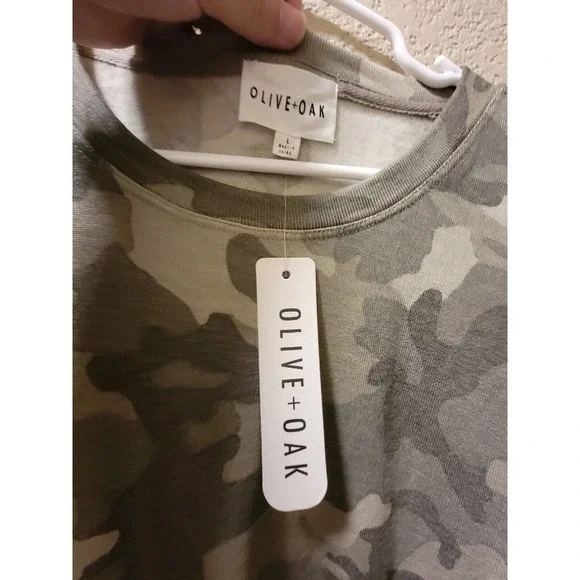 NWT Olive + Oak Olive Camo Long Sleeve Size Large - Picture 3 of 5